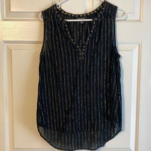Black and gold Rock & Republic top